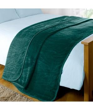 Dreamscene Luxury Faux Fur Mink Fleece Throw Over Sofa Large Blanket for King  Bed- Emerald Green - Home and Living